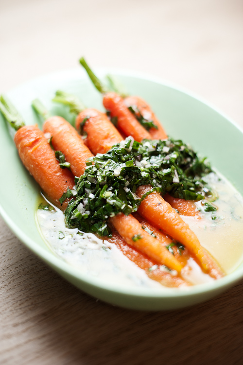 Gulerødder i ramsløg vinaigrette (hold lige igen med mængden)